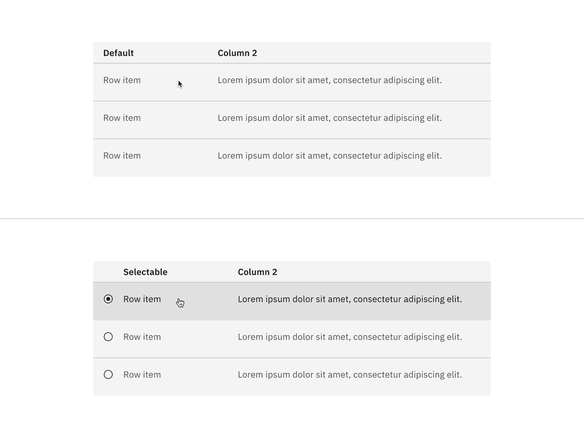 structured list with background structured list with background