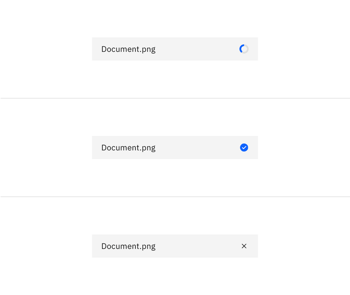 File uploader loading states File uploader loading states