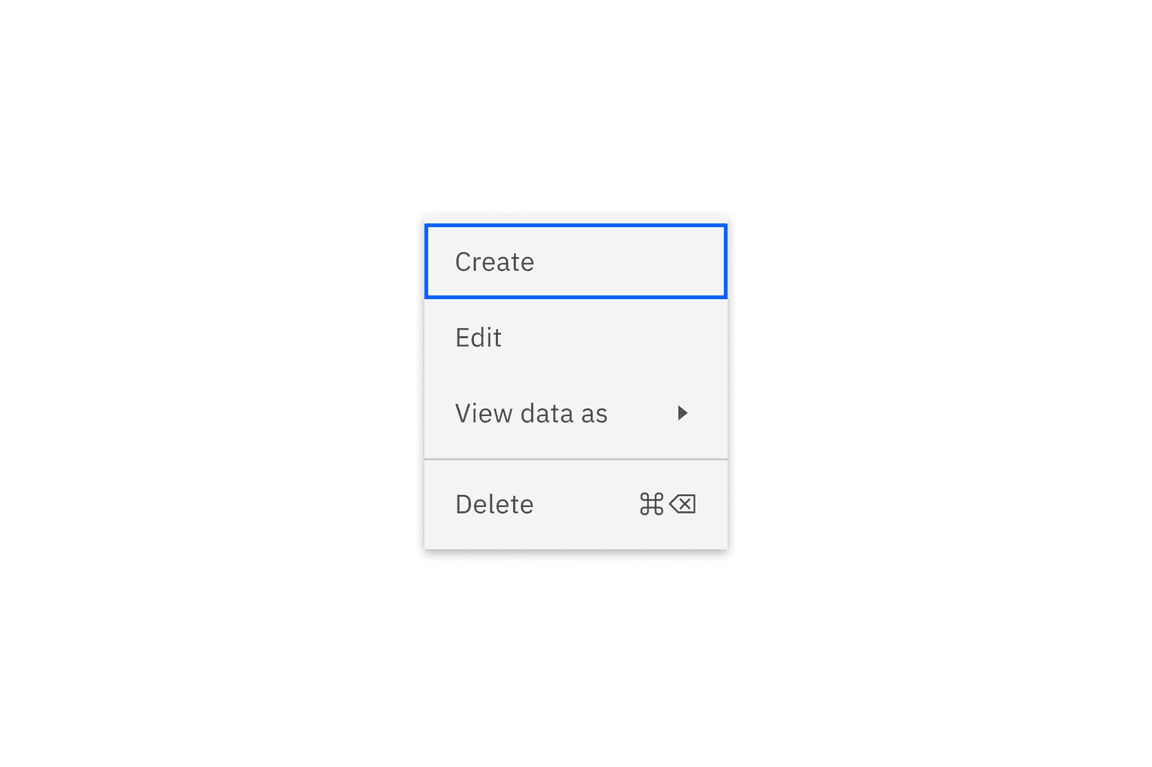 Menu default state Menu default state