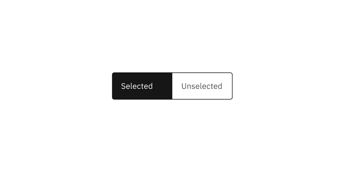 Example of default content switcher enabled state Example of default content switcher enabled state