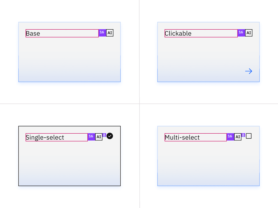 Structure and spacing measurements for tile with AI presence