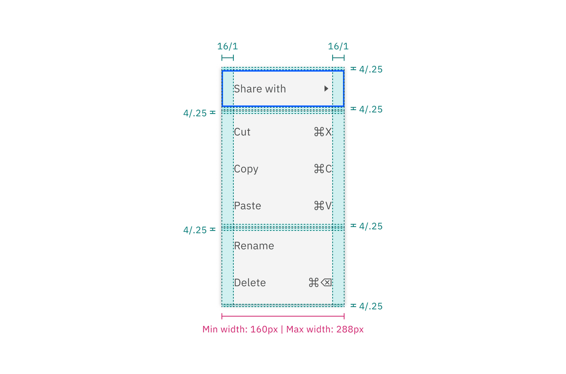 Default menu structure Default menu structure