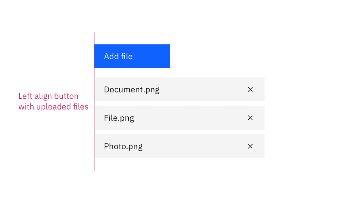 File uploader left alignment File uploader left alignment